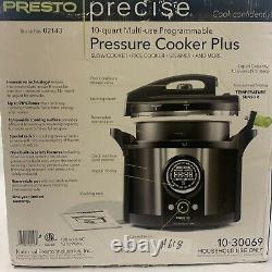 Presto 02143 Black Precise 10-Quart Multi-Use Electric Pressure Cooker