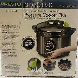 Presto 02143 Black Precise 10-Quart Multi-Use Electric Pressure Cooker