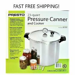 Presto 23 Quart Pressure Canner Cooker 01781 NEW FAST SHIPPING Canning Mason Jar