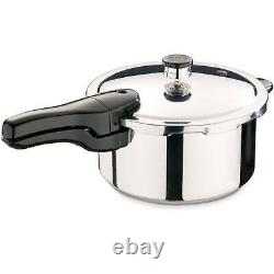 Presto 4-Quart Stainless Steel Pressure Cooker Stainless Steel and Tri-clad Base