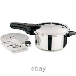 Presto 4-Quart Stainless Steel Pressure Cooker Stainless Steel and Tri-clad Base