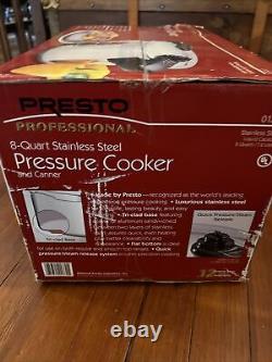 Presto 8-Quart Stainless Steel Pressure Cooker 01370 NIB