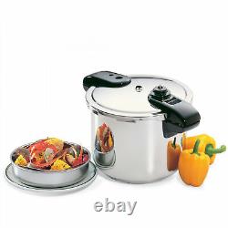 Presto 8 Quart Stainless Steel Pressure Cooker. Model #01370