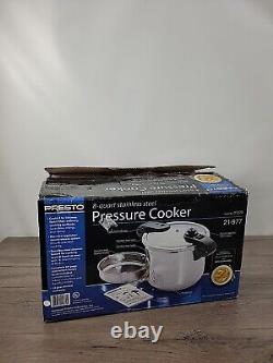 Presto 8 Quart Stainless Steel Pressure Cooker With Tri-Clad Base New Open Box