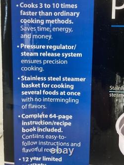 Presto 8 Quart Stainless Steel Pressure Cooker. Works on Induction Tops! 01370