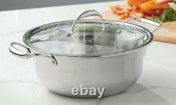 Princess House 5720 Tri-Ply Stainless Steel 6 Quart Dutch Oven Pot NEW NIB