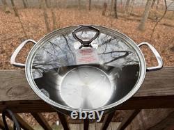 Princess House Stainless Steel 8 Quart Serving Casserole Pot With Glass Lid 6776