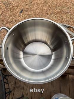 Princess House Stainless Steel 8 Quart Serving Casserole Pot With Glass Lid 6776