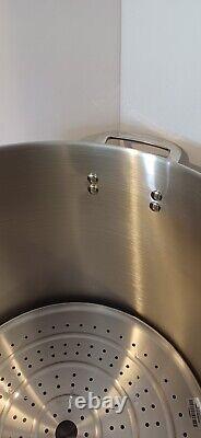 Princess heritage stainless steel classic 50 quart stockpot with steaming rack