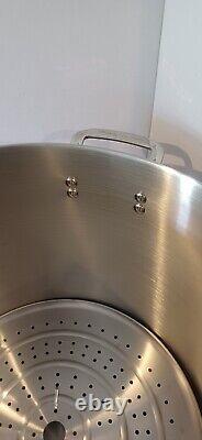 Princess heritage stainless steel classic 50 quart stockpot with steaming rack