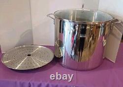 Princess heritage stainless steel classic 50 quart stockpot with steaming rack