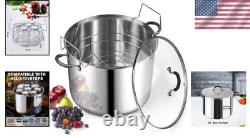 Professional 20 Quart Stainless Steel Water Bath Canner with Easy Grip Handles