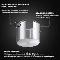 Professional 24-Quart Stainless Steel Stockpot with Stay-Cool Handles in Silver