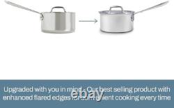 Professional 3-Quart Stainless Steel Saucepan with Durable Lid USA Made