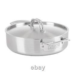 Professional 5-Ply Stainless Steel Casserole/Everyday Pan, 3.4 Quart, Satin F