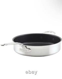 Professional Clad Stainless Steel TITUM Nonstick Sauté Pan with Lid NEW 5-Quart