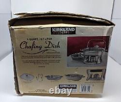 Professional Quality 4-Quart Stainless Steel Chafing Dish Dishwasher Safe Korea