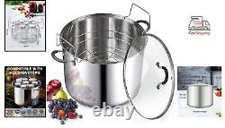 Professional Stainless Steel Canning Pot 20 Quart with Stay-Cool Handles