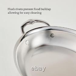 Provisions 2-Quart Stainless Steel Oval Au Gratin Dish Medium Clad Cookware