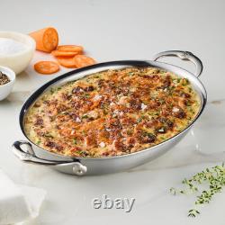 Provisions 2-Quart Stainless Steel Oval Au Gratin Dish Medium Clad Cookware