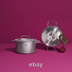 Pure Collection Stainless Steel 2.7 Quart Rondeau with Metal Lid