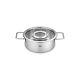 Pure Collection Stainless Steel 4.1 Quart Rondeau With Glass Lid