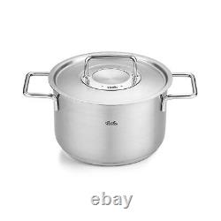 Pure Collection Stainless Steel 4.2 Quart Stock Pot with Metal Lid