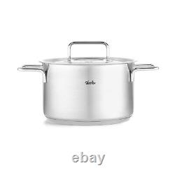 Pure Collection Stainless Steel 4.2 Quart Stock Pot with Metal Lid