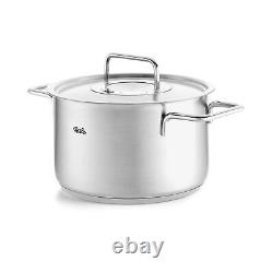 Pure Collection Stainless Steel 4.2 Quart Stock Pot with Metal Lid