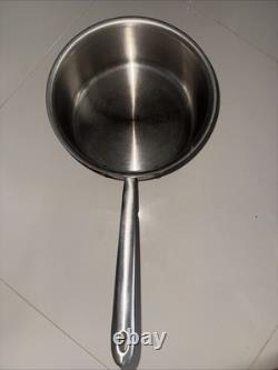 RARE All-Clad Stainless Steel 4 Quart 9.5 Saucepan Professional Rounded Handle