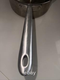 RARE All-Clad Stainless Steel 4 Quart 9.5 Saucepan Professional Rounded Handle