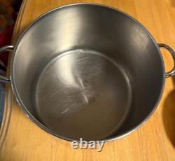 REVERE WARE 16 Quart Stock Pot with Lid Clinton IL Stainless Steel Copper Bottom