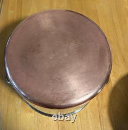 REVERE WARE 16 Quart Stock Pot with Lid Clinton IL Stainless Steel Copper Bottom