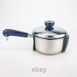 Revere Ware Tri Ply Bottom Stainless Steel 1 Quart Saucepan WITH Lid NEW 1 qt