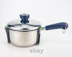 Revere Ware Tri Ply Bottom Stainless Steel 1 Quart Saucepan WITH Lid NEW 1 qt