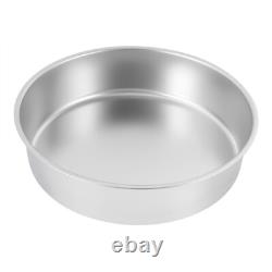 Roll Top Chafing Dish Buffet Set Gold Accent 6.3 Quart Round Stainless Steel