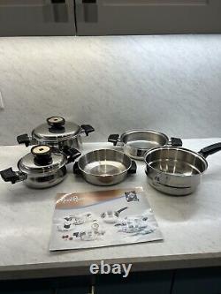 Royal Queen Cookware Made In USA Stainless Steel 7 Piece Set Preowned