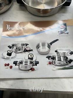 Royal Queen Cookware Made In USA Stainless Steel 7 Piece Set Preowned