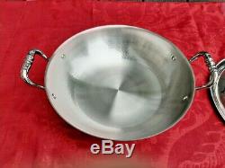 Ruffoni Opus Hammered Stainless Steel Wok with Tomato Finial 4.75 Quart NEW
