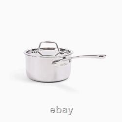 Ryori Stainless Steel Saucepan 1.8 Quart Tri-Ply Aluminum Core Oven Safe Pr