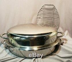 SALADMASTER 10 quart turkey roaster with rack 316T stainless steel with lid