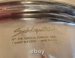 SaladMaster XP? 316L Surgical Stainless Steel 7 Quart Stock Pot 6.6L Handles Lid