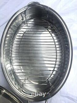 Saladmaster 10 Quart Turkey Roaster With Rack 18-8 Stainless Steel