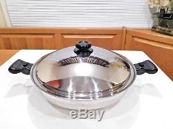 Saladmaster 316 Surgical 7 Quart 15 Wok Stainless Steel & LID USA