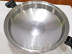 Saladmaster 316 Surgical 7 Quart 15 Wok Stainless Steel & LID USA