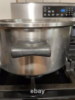Saladmaster Stainless Steel 18-8 TRI Clad Lg Stock Pot With Lid 6 Quart USA