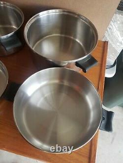 Saladmaster Stainless Steel T304S Cookware Set with 6 quart stock dome lid+++