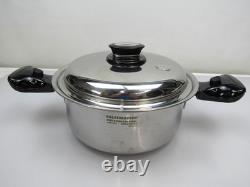 Saladmaster Titanium Stainless Steel 4 Quart Stock Pot 316ti 4qt 2 Handles Lid