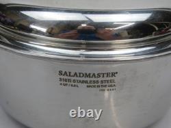 Saladmaster Titanium Stainless Steel 4 Quart Stock Pot 316ti 4qt 2 Handles Lid