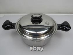 Saladmaster Titanium Stainless Steel 4 Quart Stock Pot 316ti 4qt 2 Handles Lid
